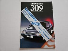 PEUGEOT 309 INC GTI SALES BROCHURE 1988