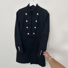 Zara Coat Military Navy Blue