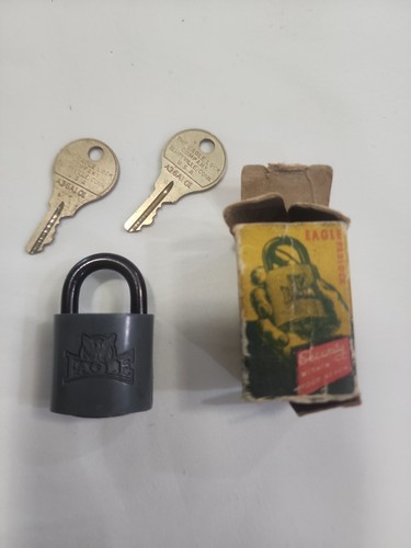 Vintage small eagle padlock - vintage,