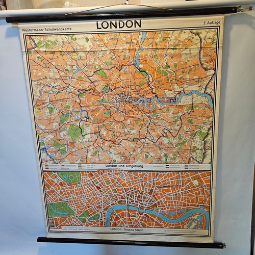 Old rolling map london school - map,