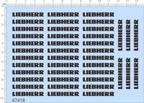 Decals liebherr for model - liebherr,