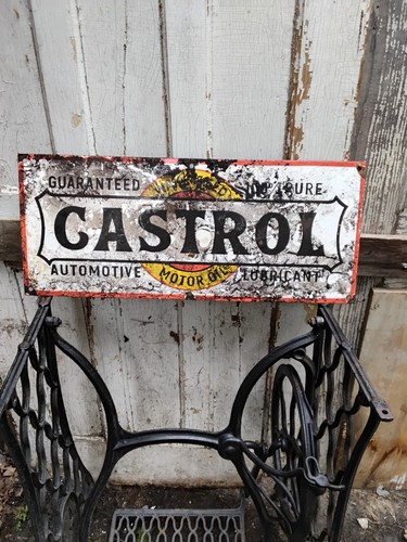 Porcelain castrol oil sign - porcelain,