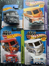 Hot Wheels x4 JOB LOT  2013 Volkswagen Kool Kombi Orange White & Red +2023 grey 