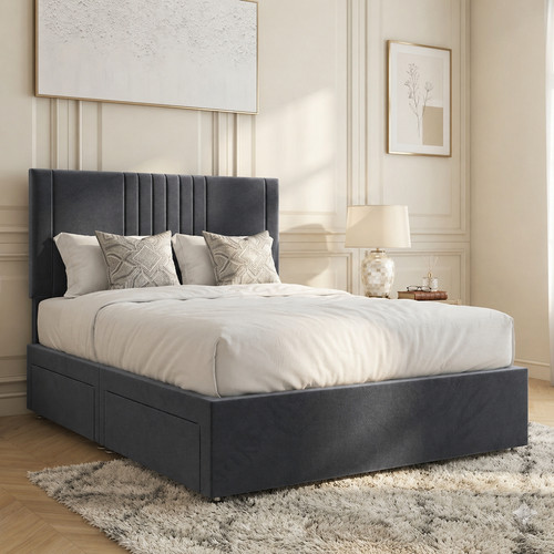 Plush divan base - bed, with