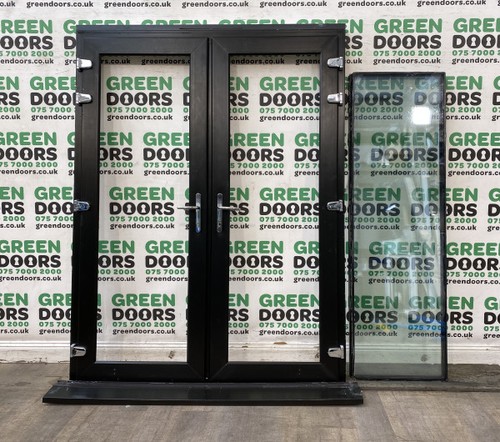 Black upvc french doors - black,