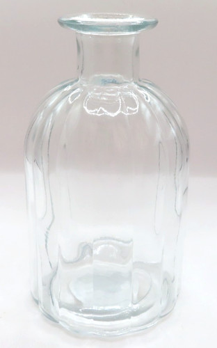Clear fluted stem vase - fluted,