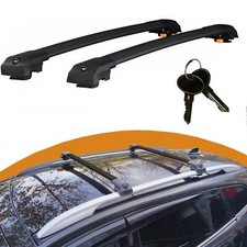 Roof Rack Cross Bars For Vw Passat B6 Sw 2005-2010 Lockable 2 Pcs Black