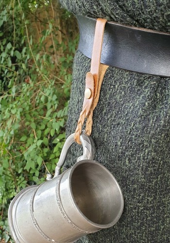Leather tankard strap brown - tankard,