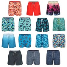 Boys Swimming Trunks Shorts Holiday Beach Pool Kids Printed Plain Swim Bottoms