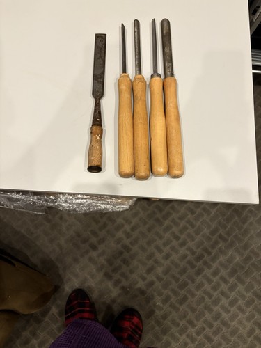 Lot vintage antique - 5, gouge