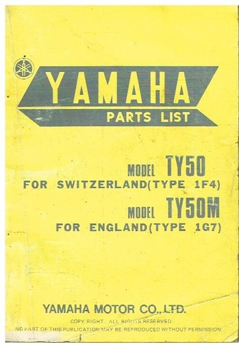 Yamaha ty50 ty50m - yamaha, (swiss)