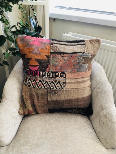Turkish kilim cushion cover - kilim,