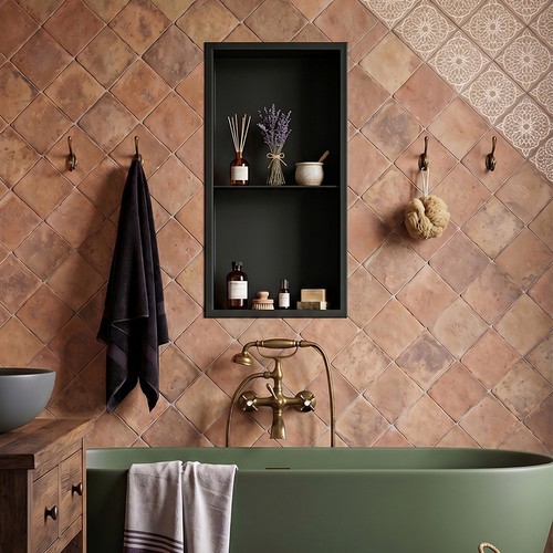 Wall niche inset with - niche, shelf