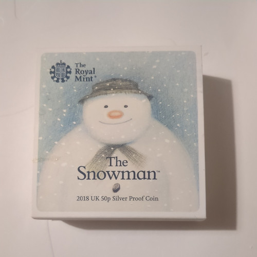 2018 the snowman 50p - 2018, silver