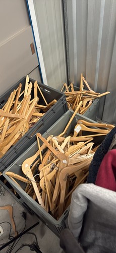 Wooden clothing hangers coat - clothing,