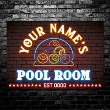 PERSONALISED Pool Room Sign