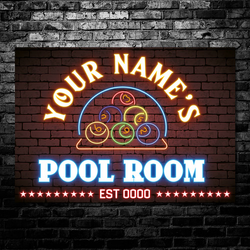 Personalised pool room sign - personalised,