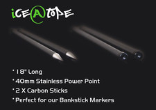 ICEATOPE 2 x CARBON BANKSTICKS Bankstick Wrap Distance Sticks Bankstick Marker