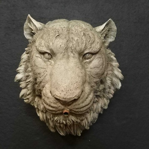 Stone garden tiger - stone, water