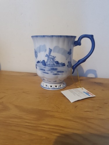 Delftware mug blue white cup - blue,