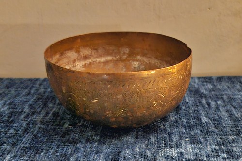 Antique hand engraved brass - hand,