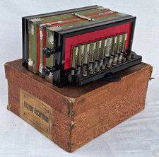 Vintage Fitzroy German Jazz Band 10-Button 2 Bass Melodion Accordion Boxed