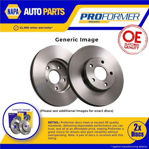 Brake discs pair - discs, vented