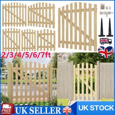 Picket Fence Gate Wooden Garden Gate Pedestrian Gate Door with Free Fitting Kits