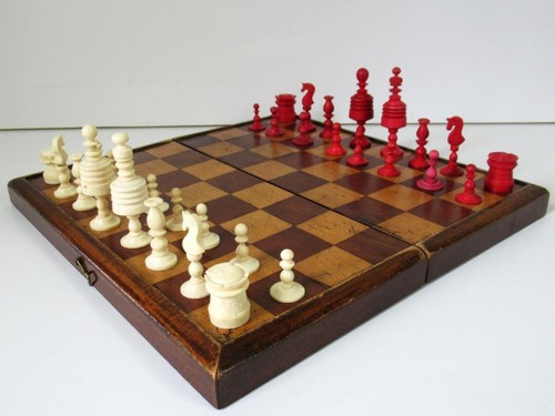 Antique german chess set - antique,