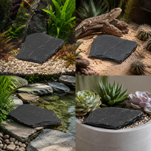 Aquarium rock black natural - rock,