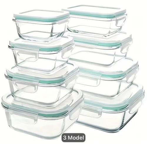 Glass storage box 16pcs - [glass, box]