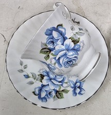 2 X Royal Stafford Silver Wedding Anniversary Tea And Saucer Sets