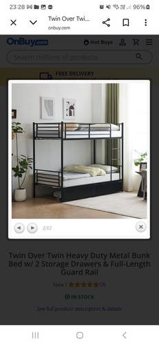 Twin over - metal, bunk