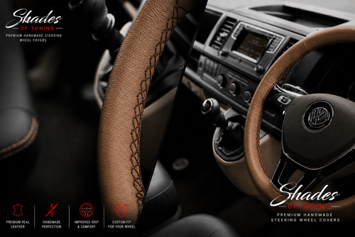 Leather steering wheel - wheel, cover