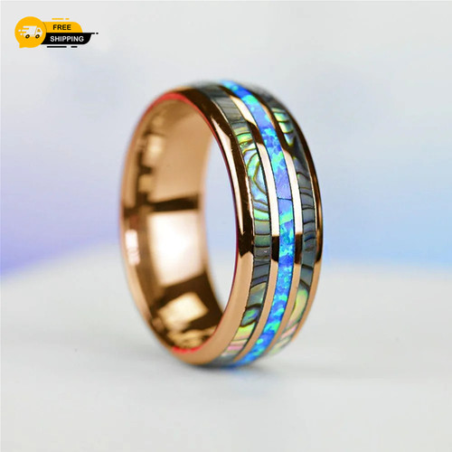 Stainless steel abalone opal - steel,