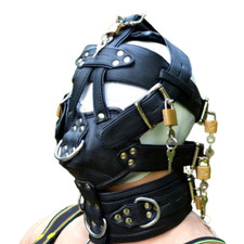 Real Leather Bondage Face