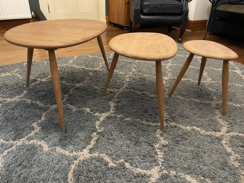Ercol pebble tables - pebble, of