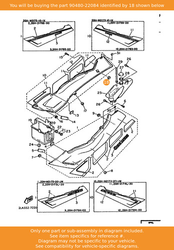 Yamaha grommet 90480 22084 - grommet,, 90480-22084