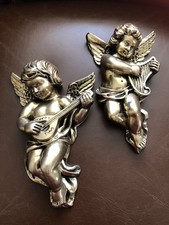 Vintage Gold Plaster Cherubs