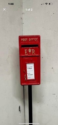 Post box red - post, er