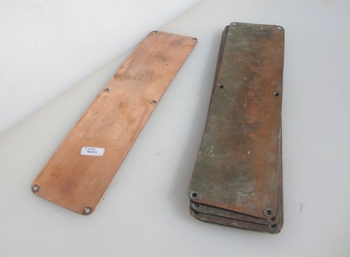 Antique copper finger plate - finger,