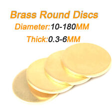 Solid Brass Discs Blanks Metal Round Sheets Thick 0.3mm - 6mm Dia 10mm - 180mm