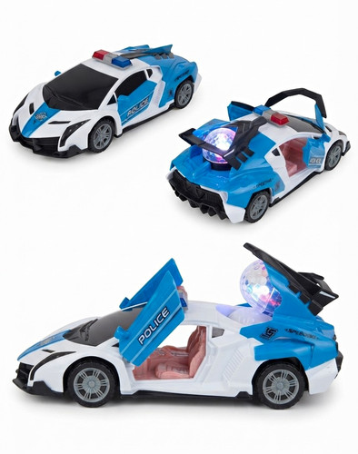 Blue white police - police, toy