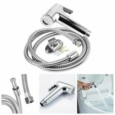 Chrome Muslim Shower Head and Hose Bidet Spray Tap for Toilet Hygienic Handheld