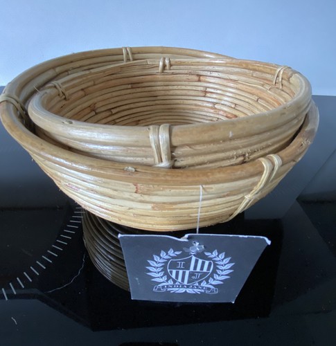 Cane fruit bowls safari set - cane,