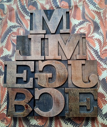 Wide faced wooden letterpress - wide,