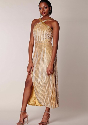 Virgos lounge dress raven gold - dress,