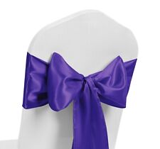 Wedding Satin Sashes For Chair Cover Bow Sash WIDER FULLER BOWS Party Decor