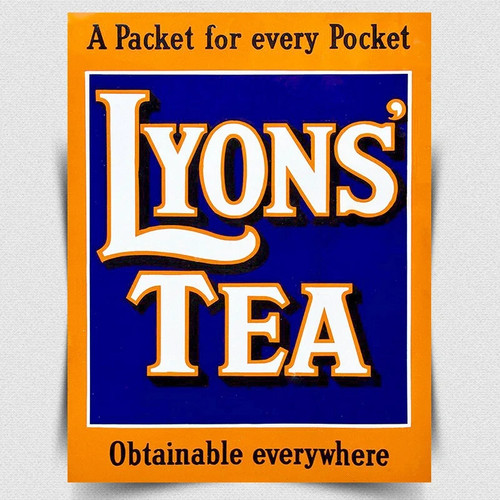 Lyons tea metal sign wall - metal,