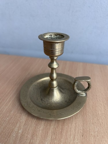 Vintage brass chamberstick - vintage,